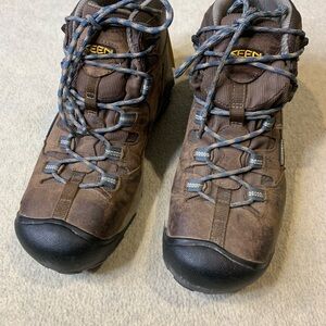 Keen Men's Brown and Black Steel Toe Boots